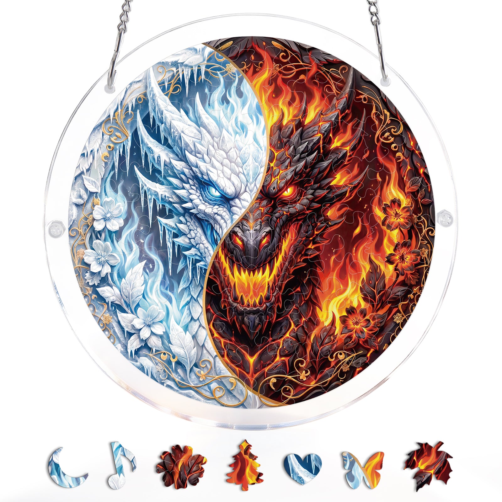kaayee-suncatcher-twin-dragon-realm-fensterbild-acryl-m image 3