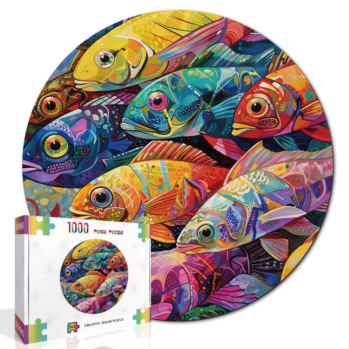 kaayee-cardboard-puzzle-prismatic-fish-realm-1000-teile image 2