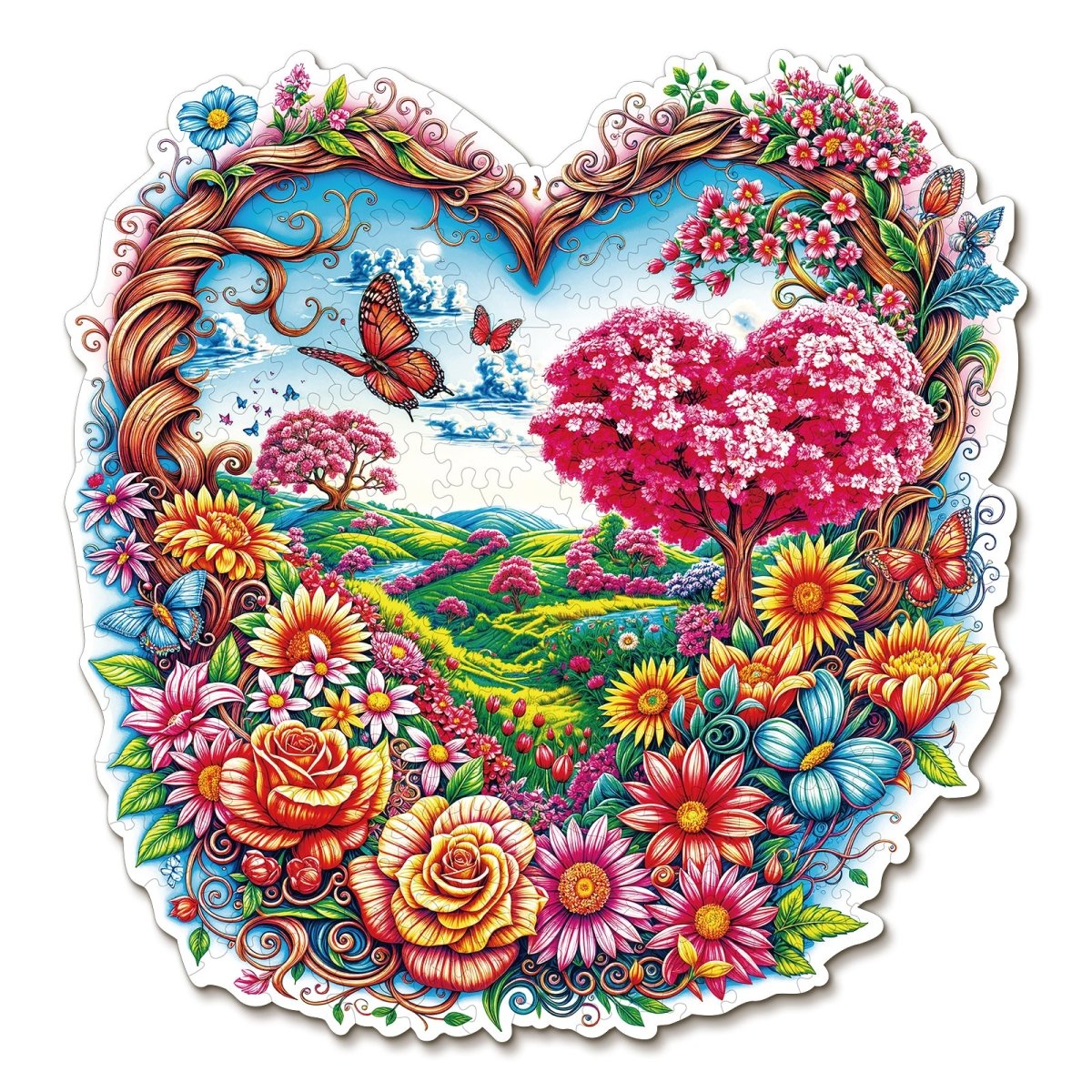 kaayee-wooden-puzzle-beautiful-fields-holzpuzzle-herz-small image 1