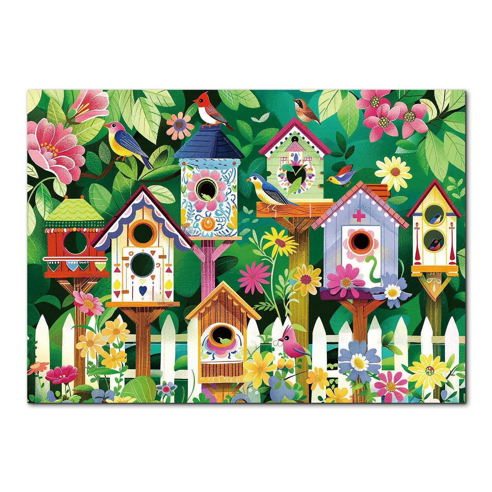 kaayee-garden-birdhouses-puzzle-1000-teile-eco-white-board image 1