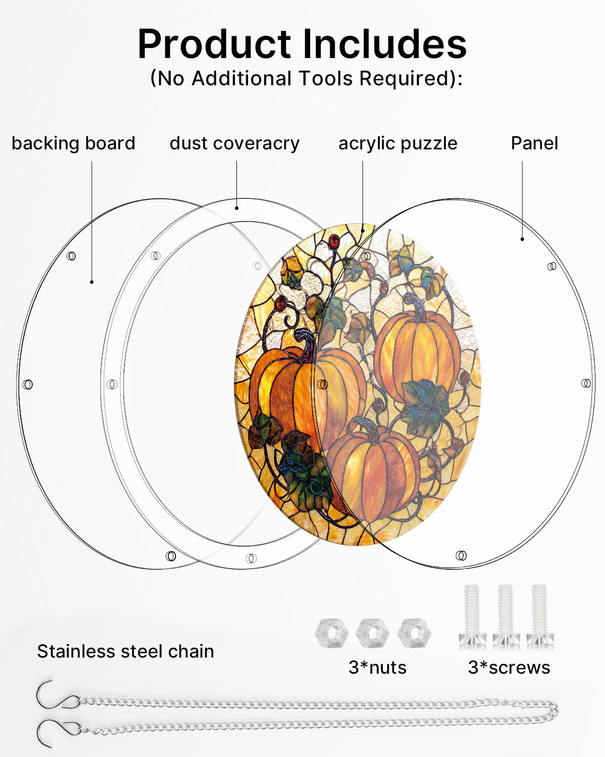 kaayee-harvest-pumpkin-suncatcher-puzzle-medium-acryl image 6