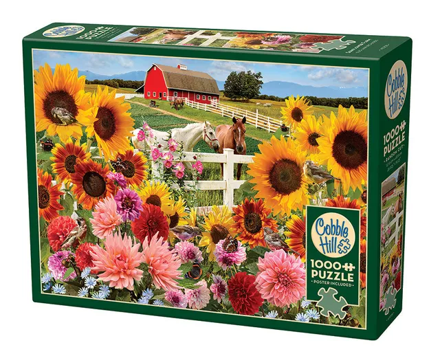cobble-hill-sunflower-farm-puzzle-1000-teile-sonnenblumen image 1