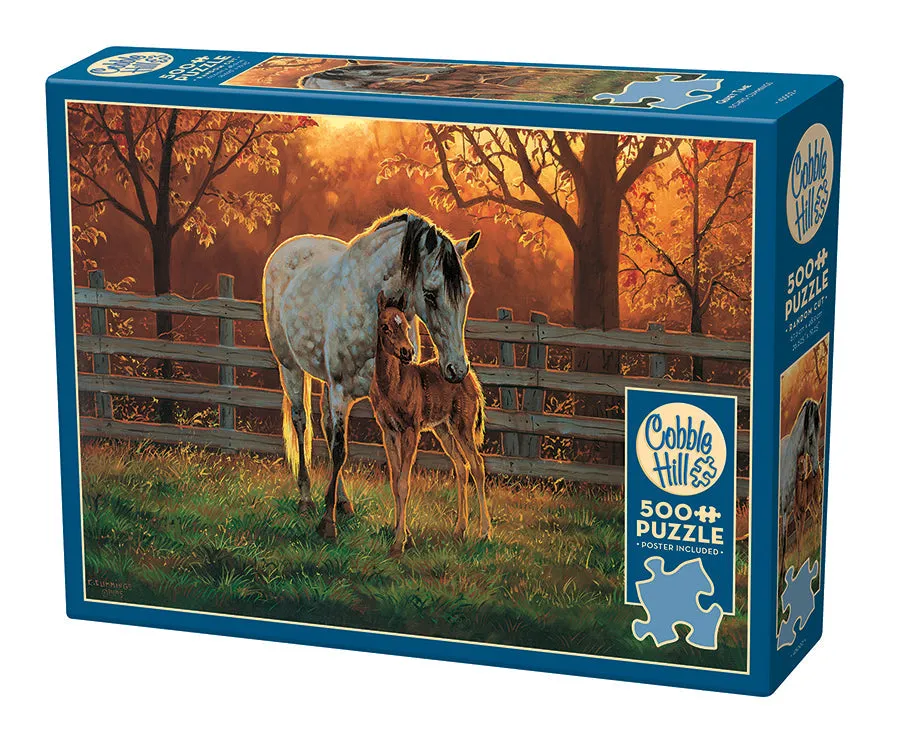 cobble-hill-500-piece-quiet-time-puzzle-pferde-500-teile image 1