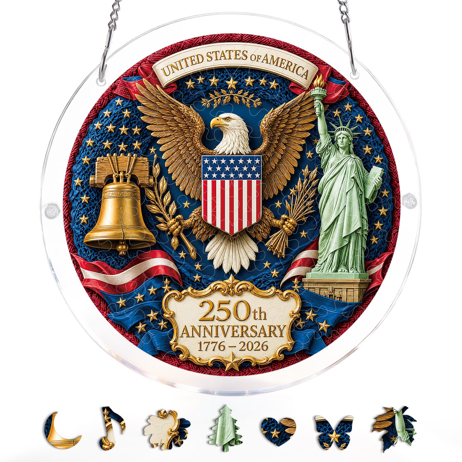 kaayee-suncatcher-puzzle-glory-of-america-fensterbild-20-8-cm image 3