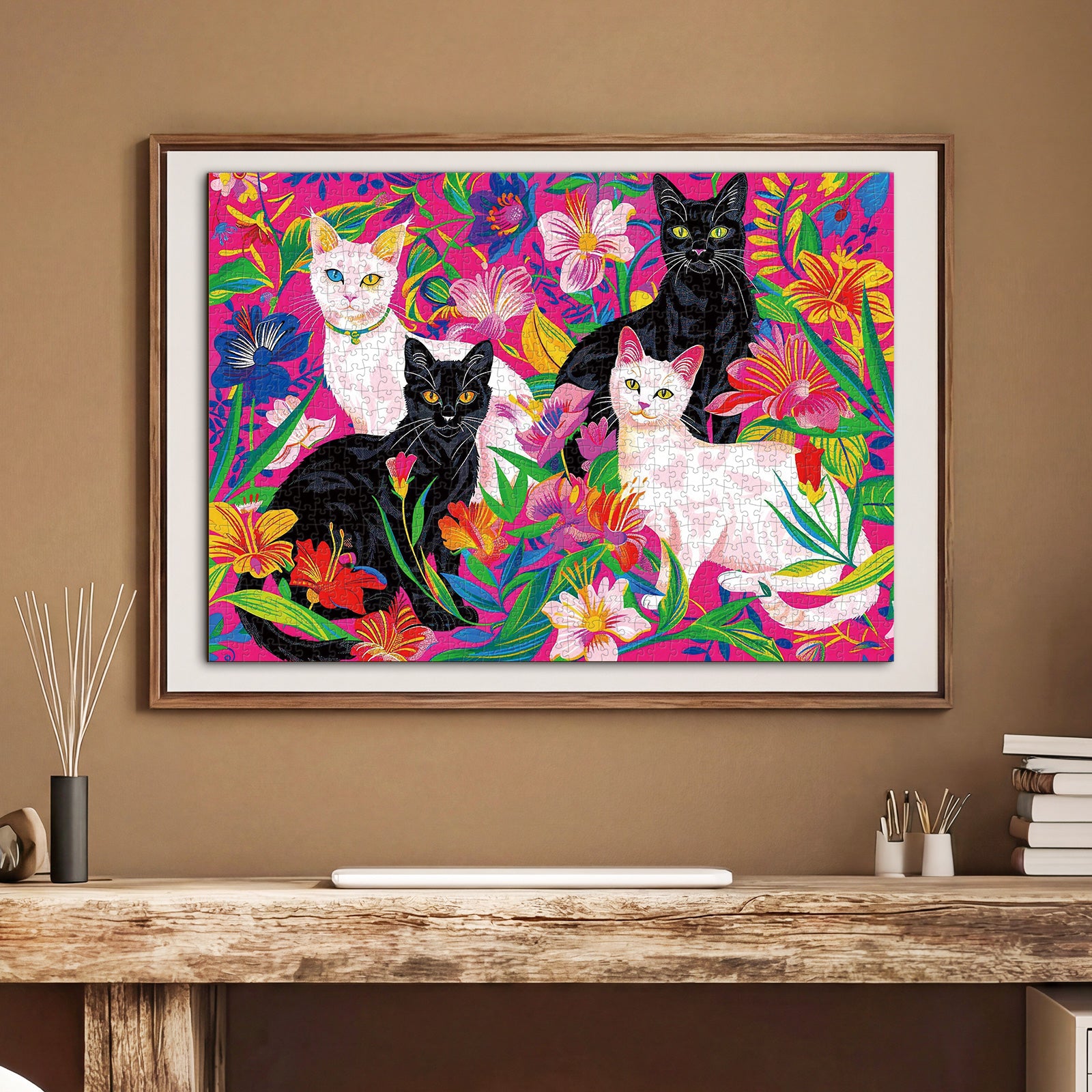 kaayee-cats-in-bloom-1000-teile-puzzle-eco-white-board image 5
