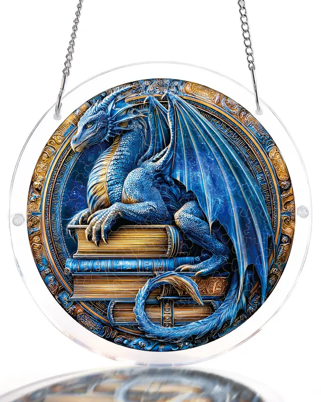 kaayee-suncatcher-puzzle-dragon-realm-library-fensterbild-m image 1