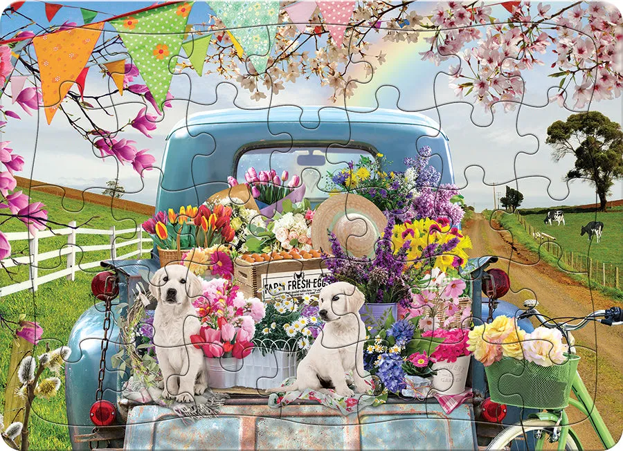 cobble-hill-country-road-35-teile-rahmenpuzzle-blumen image 1