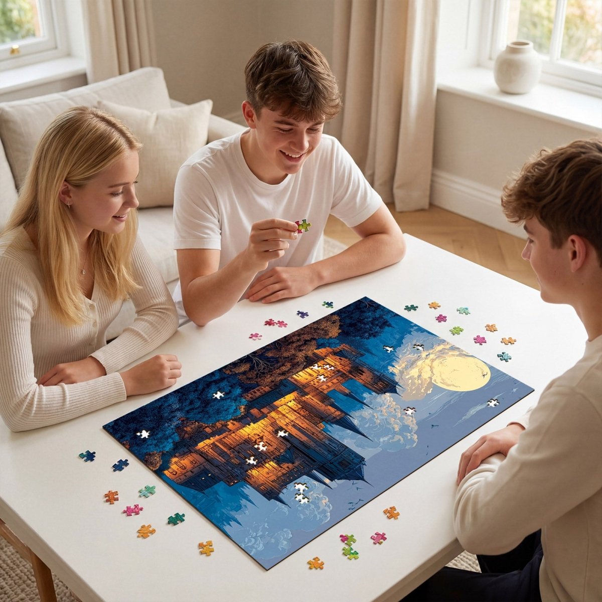 kaayee-moonlit-castle-kartonpuzzle-1000-teile-standard-edition-schloss image 8