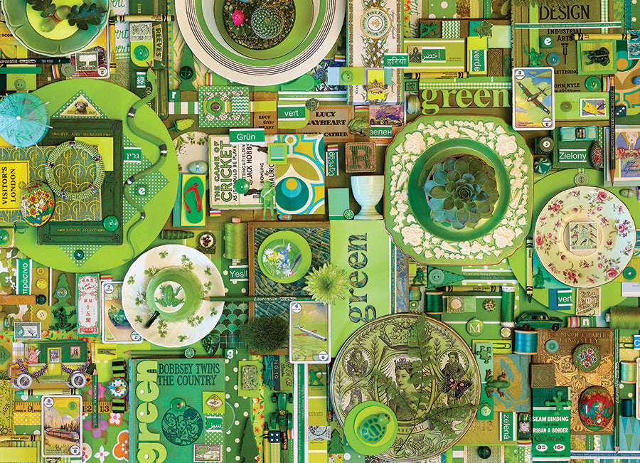 cobble-hill-1000-piece-green-puzzle-1000-teile-gr-ne-collage image 2