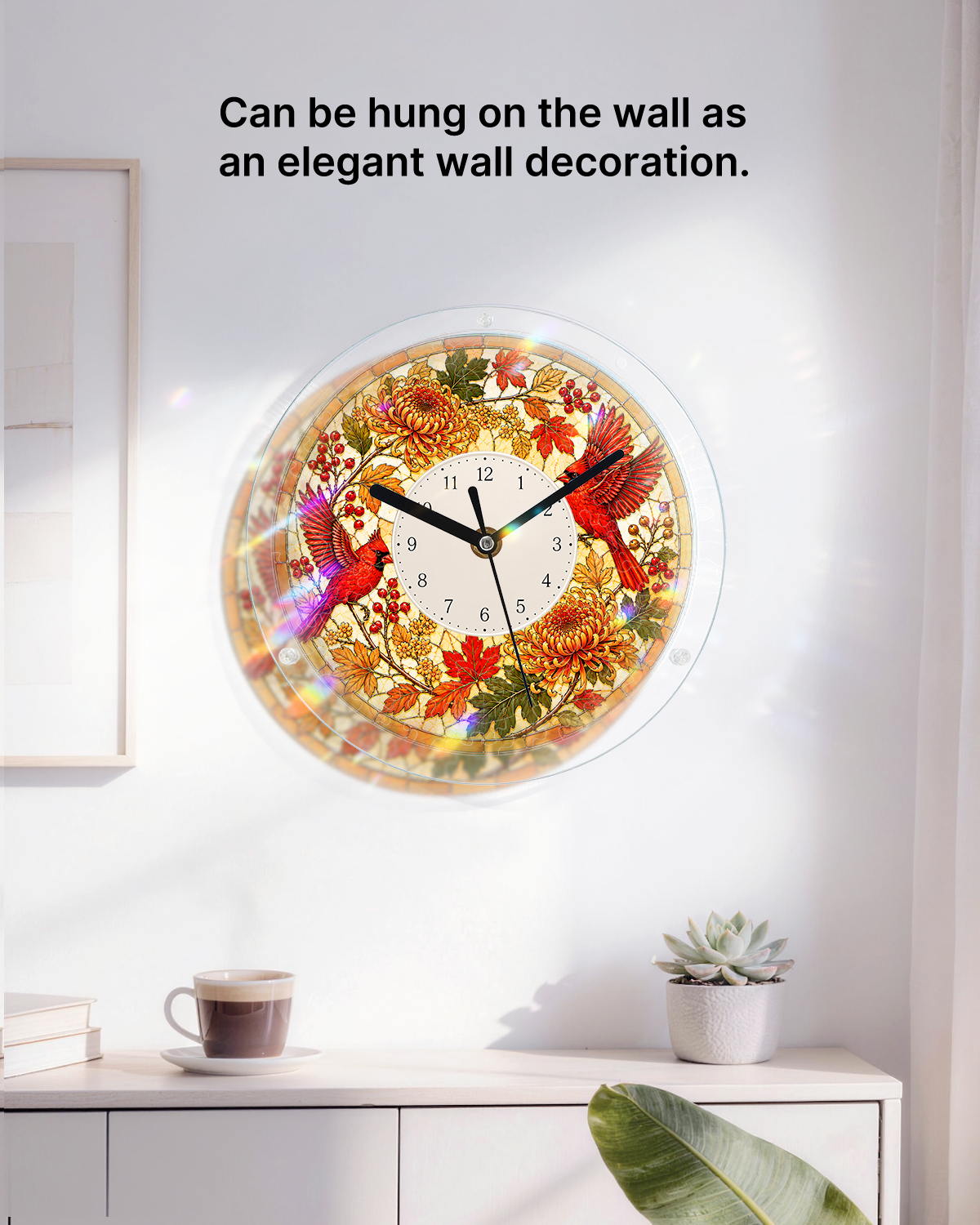 kaayee-clock-kit-autumn-melody-cardinal-acryl-puzzle-uhr-regular image 4