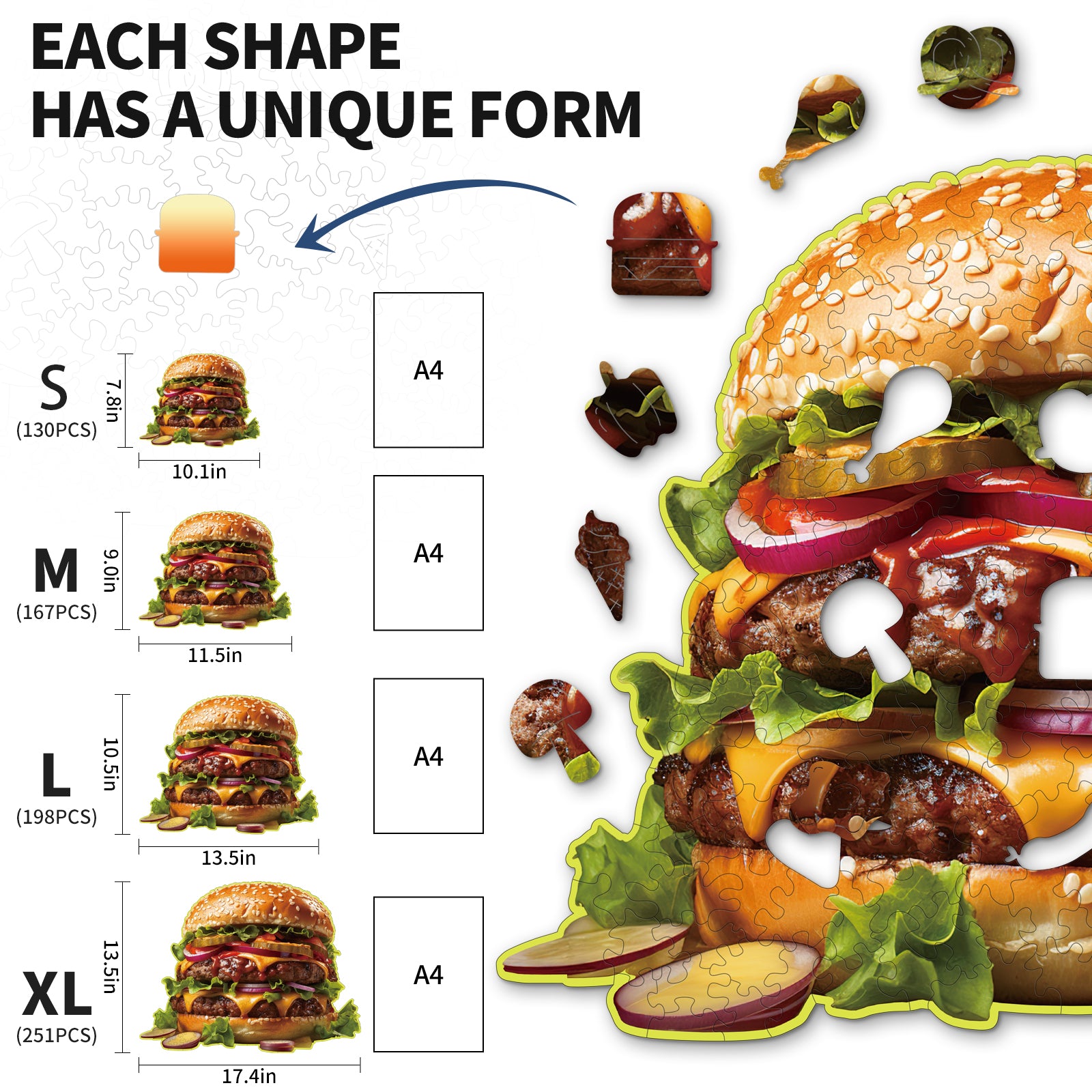 kaayee-wooden-hamburger-holzpuzzle-medium-ca-110-teile-burger image 3