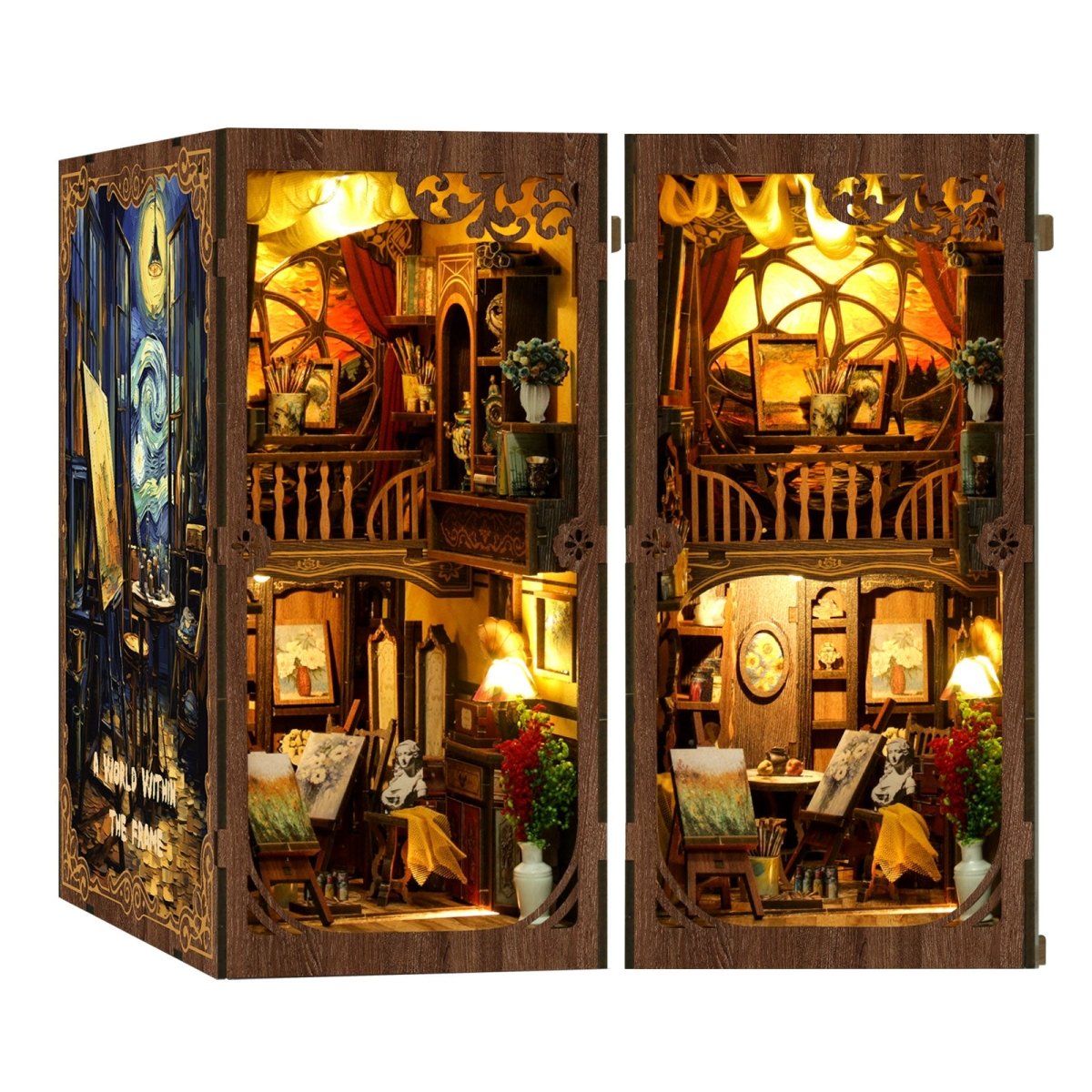 kaayee-painting-room-book-nook-kit-miniatur-atelier-mit-licht image 1