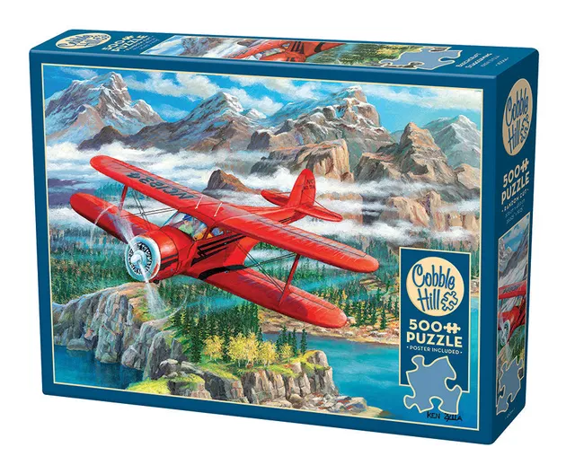 cobble-hill-500-piece-beechcraft-staggerwing-flugzeug-puzzle image 1
