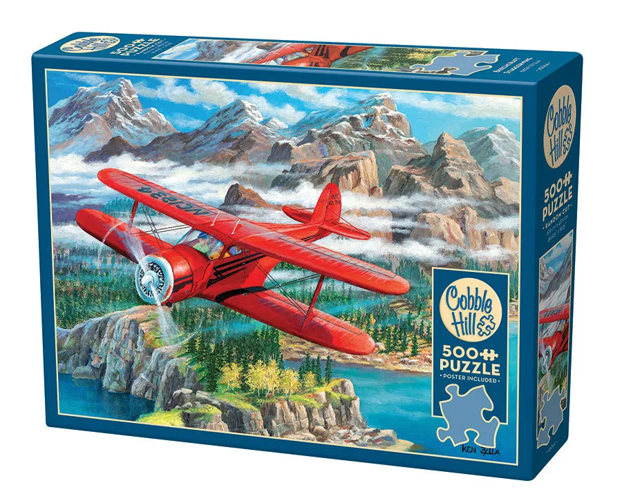 cobble-hill-500-piece-beechcraft-staggerwing-flugzeug-puzzle image 1