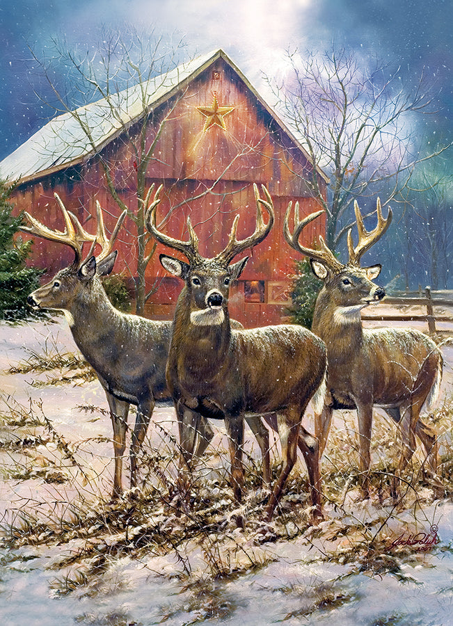 cobble-hill-1000-piece-three-kings-puzzle-1000-teile-winterhirsche image 2