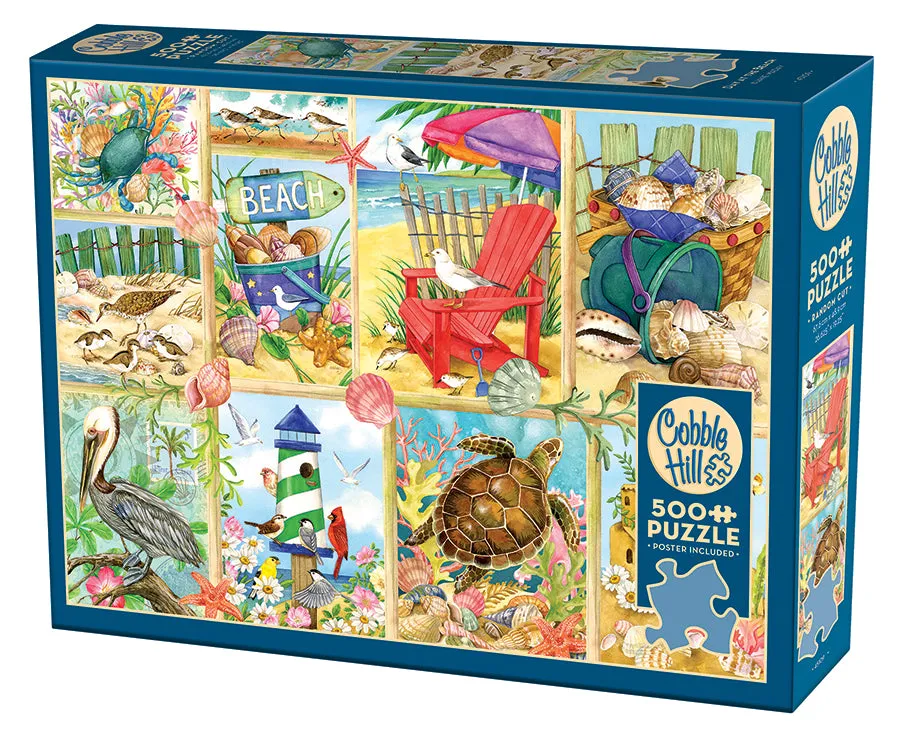 cobble-hill-day-at-the-beach-500-teile-puzzle-strand-collage image 1