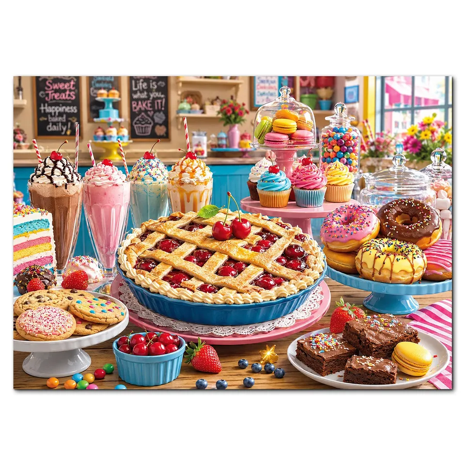 kaayee-cardboard-puzzle-sweet-treats-500-teile-donuts image 1