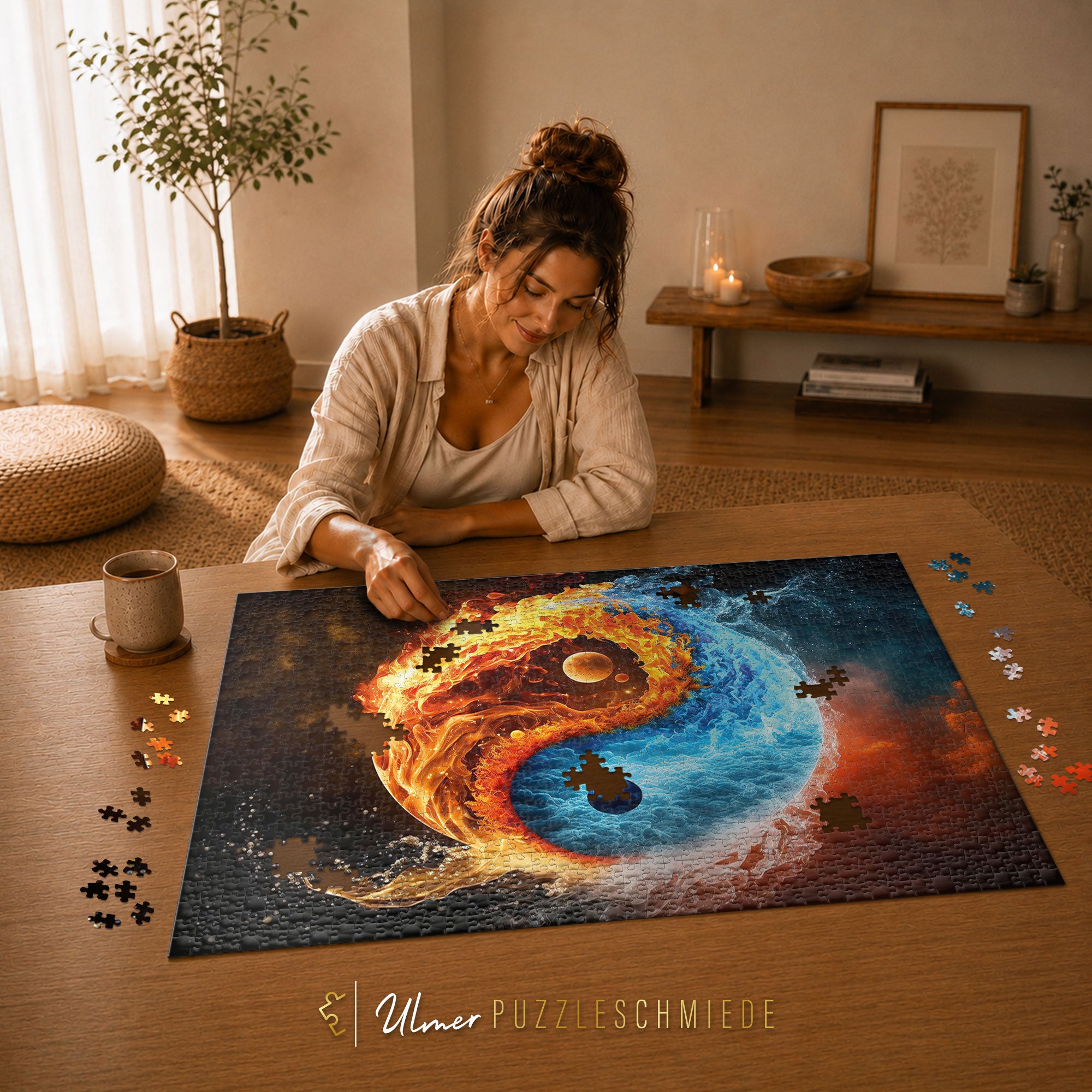 ulmer-puzzleschmiede-puzzle-2000-teile-harmonie-feuer-eis-yin-yang image 4