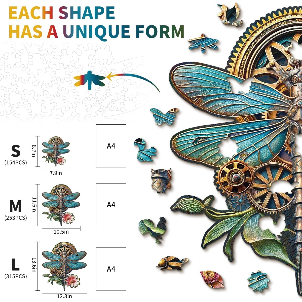 kaayee-wooden-dragonfly-holzpuzzle-medium-retro image 4