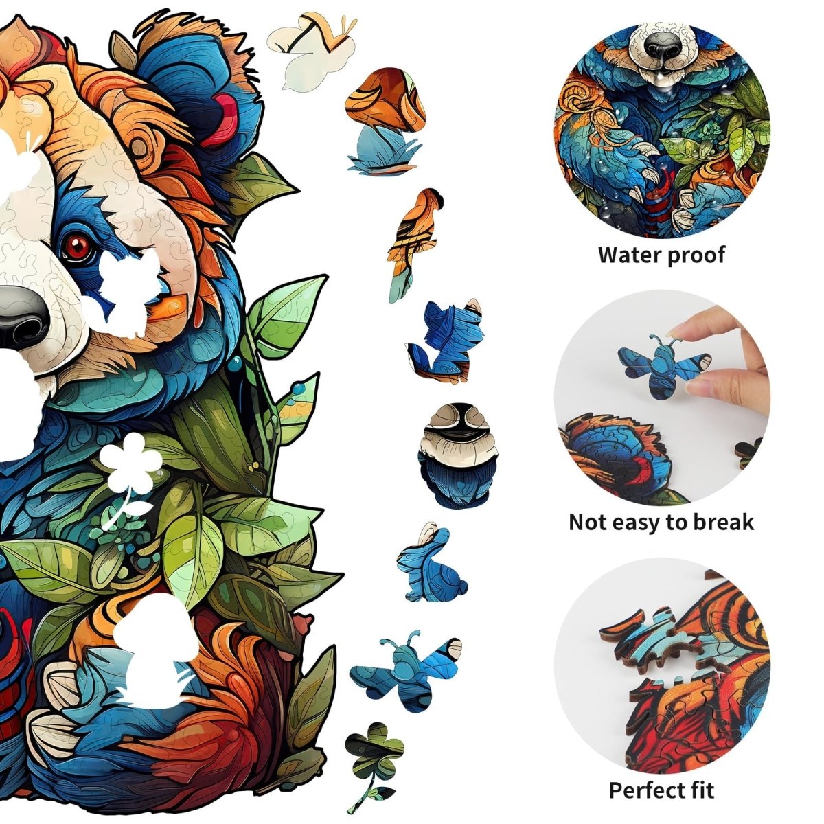 kaayee-wooden-puzzle-lovely-panda-holzpuzzle-panda-motiv image 2
