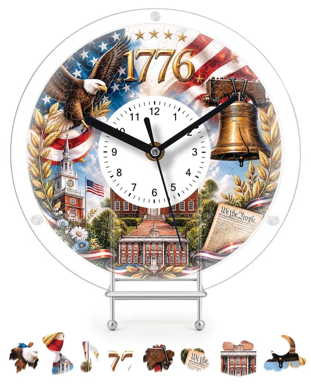 kaayee-clock-kit-spirit-of-independence-puzzle-uhr-regular image 1