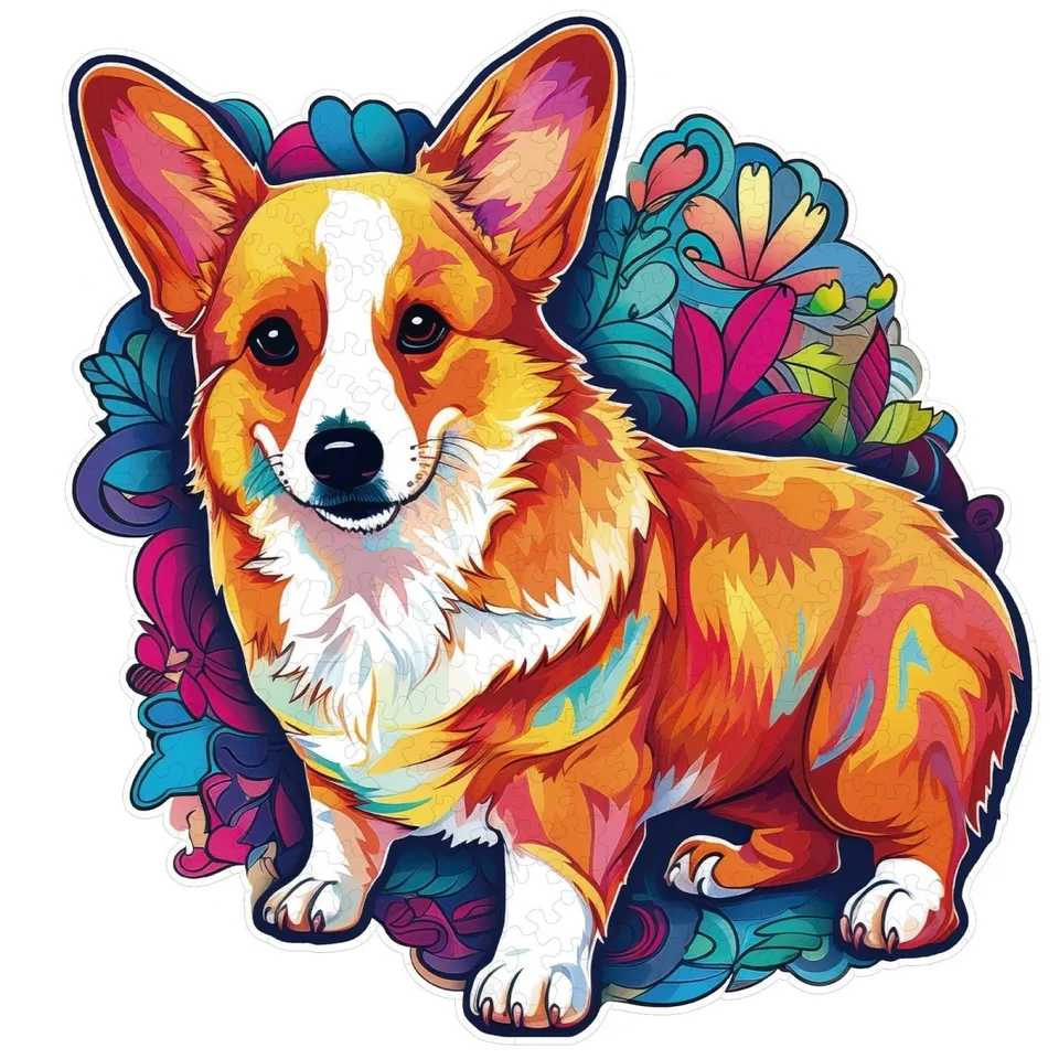 kaayee-wooden-puzzle-corgi-holzpuzzle-m-fan-favorite image 1