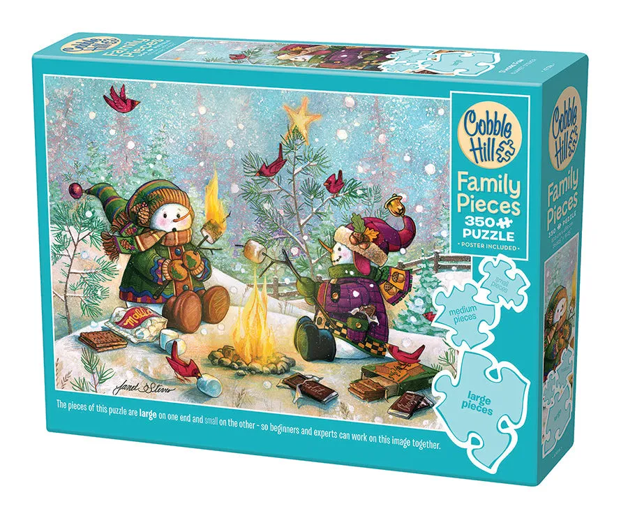 cobble-hill-family-s-more-fun-puzzle-350-teile-schneemann image 1