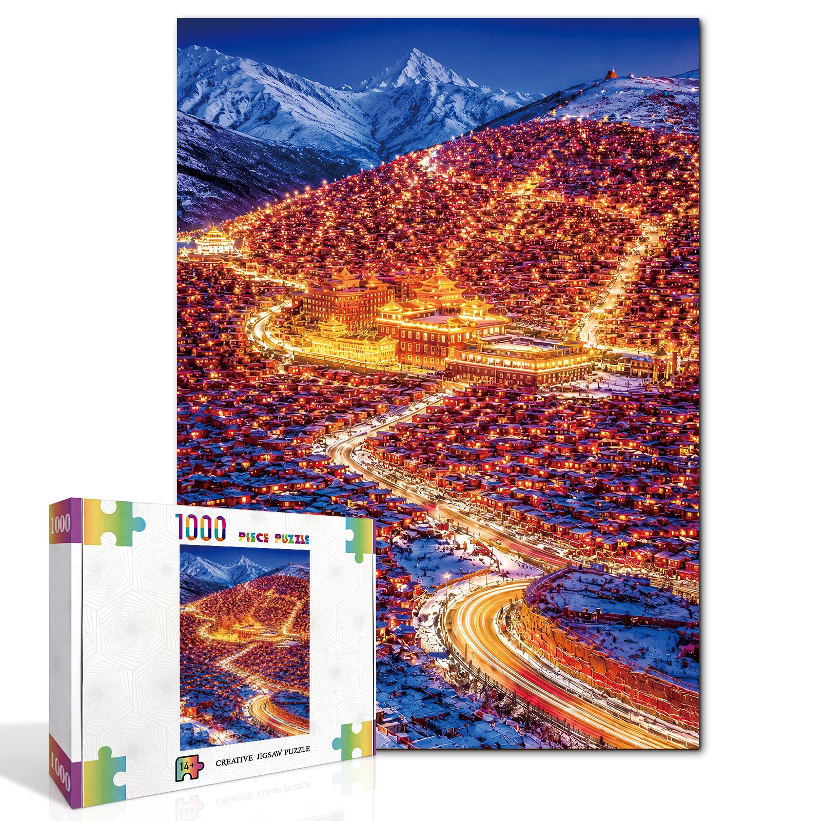kaayee-golden-path-puzzle-1000-teile-eco-white-board-winter image 2