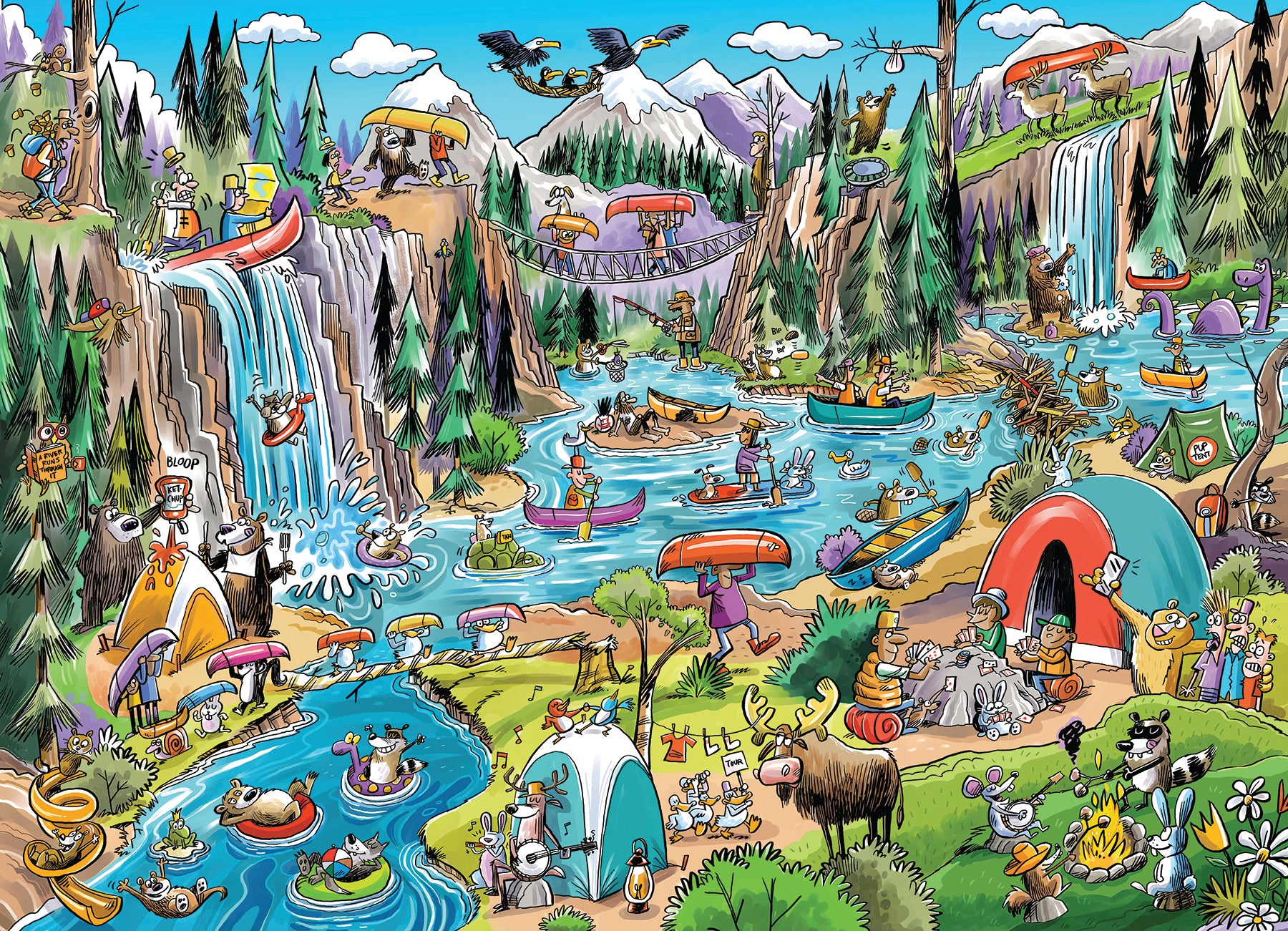 cobble-hill-doodletown-portage-pandemonium-1000-teile-puzzle-cartoon image 2