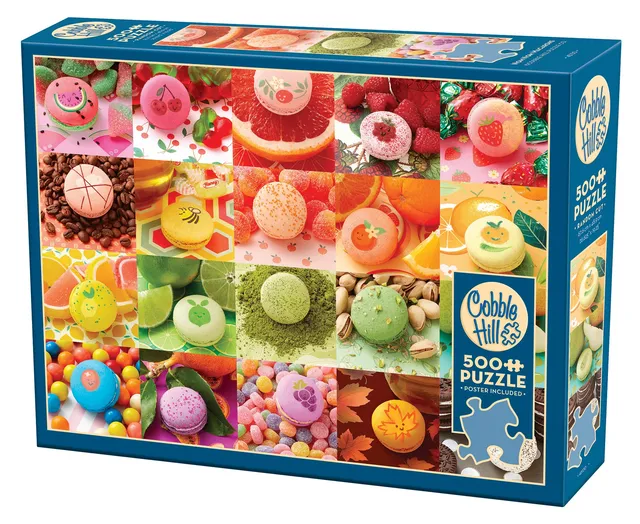 cobble-hill-nom-nom-macarons-500-teile-puzzle-collage image 1