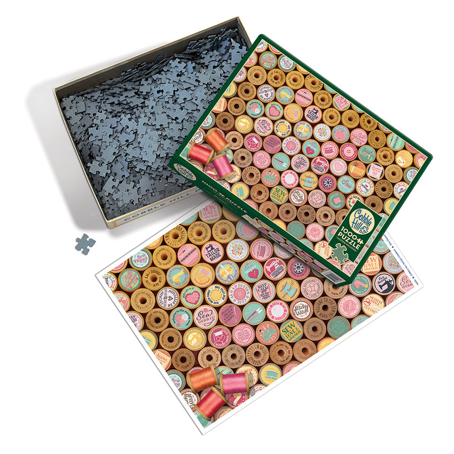 cobble-hill-1000-piece-sew-happy-puzzle-1000-teile-n-hen image 3