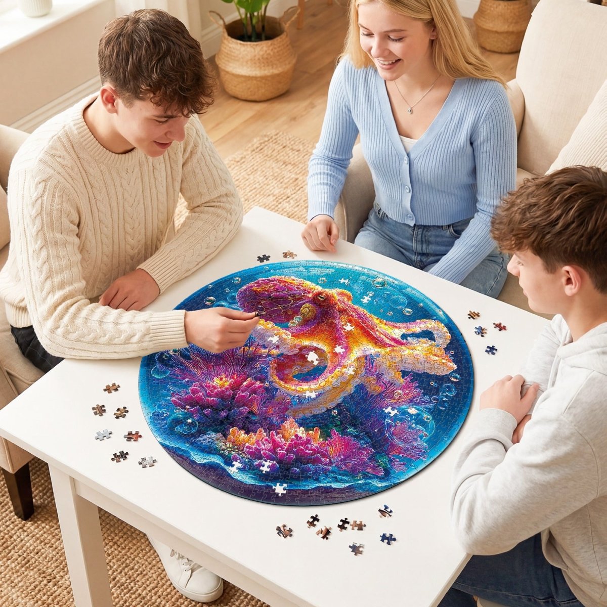 kaayee-cardboard-deep-sea-octopus-puzzle-1000-teile-standard-edition-rund image 4
