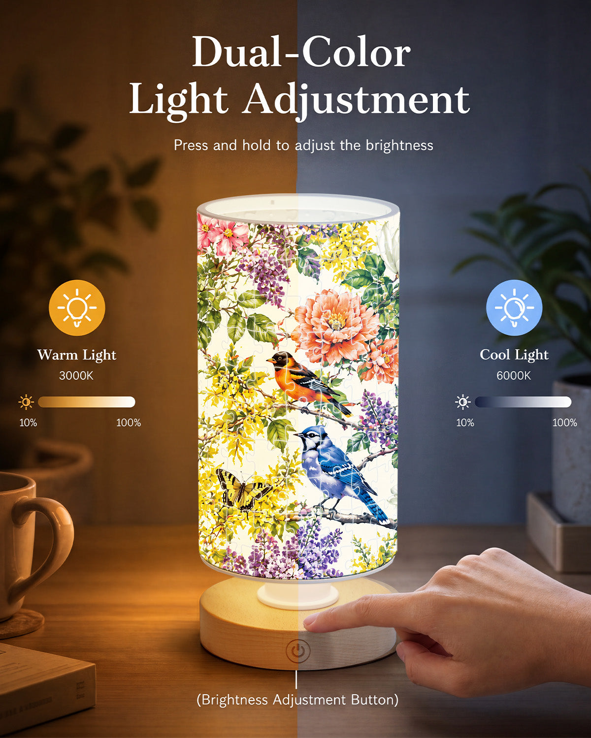 kaayee-night-light-birdsong-blossom-garden-acryl-puzzle-lampe image 5