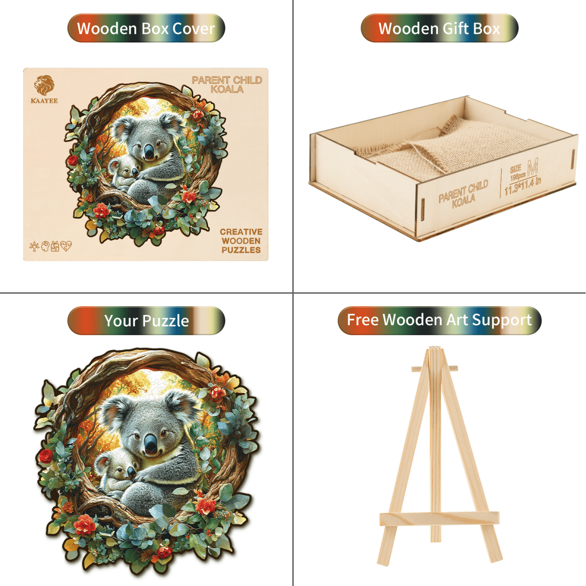 kaayee-koala-mutter-kind-holzpuzzle-medium-tiermotiv image 5