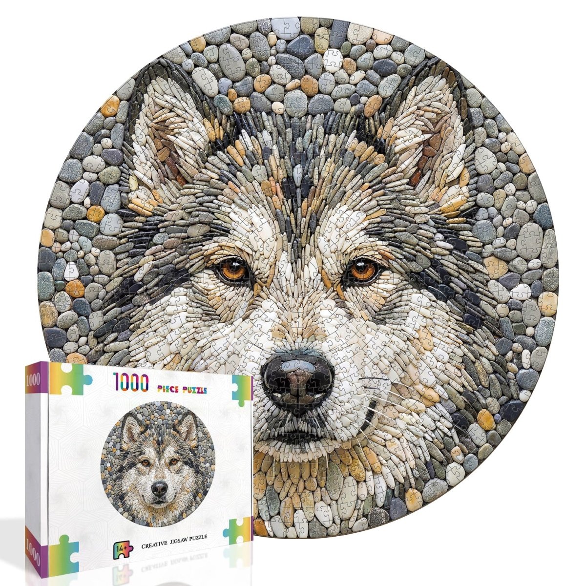 kaayee-stone-wolf-kartonpuzzle-1000-teile-eco-white-board image 2