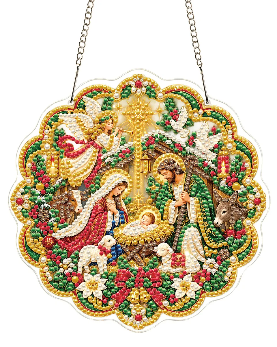 kaayee-suncatcher-puzzle-heilige-nacht-fensterbild-20-cm image 1