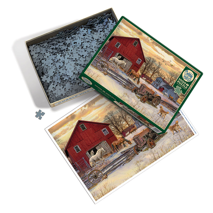 cobble-hill-winter-on-the-farm-1000-teile-puzzle-winter image 3