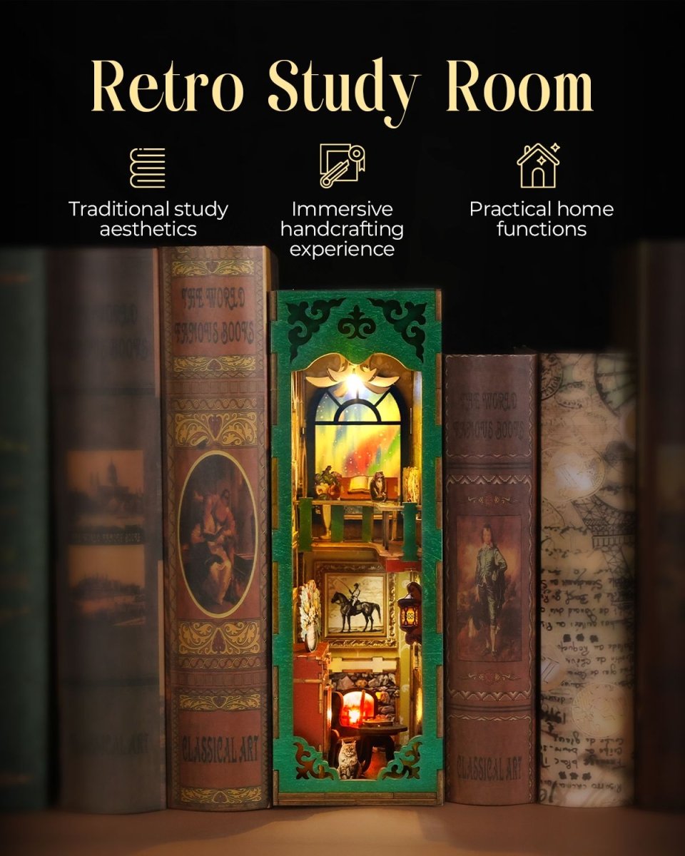 kaayee-vintage-study-book-nook-kit-leseraum-miniatur image 2
