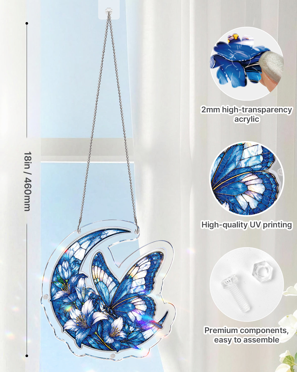 kaayee-suncatcher-puzzle-moonlit-blue-butterflies-medium-20-8-cm image 4