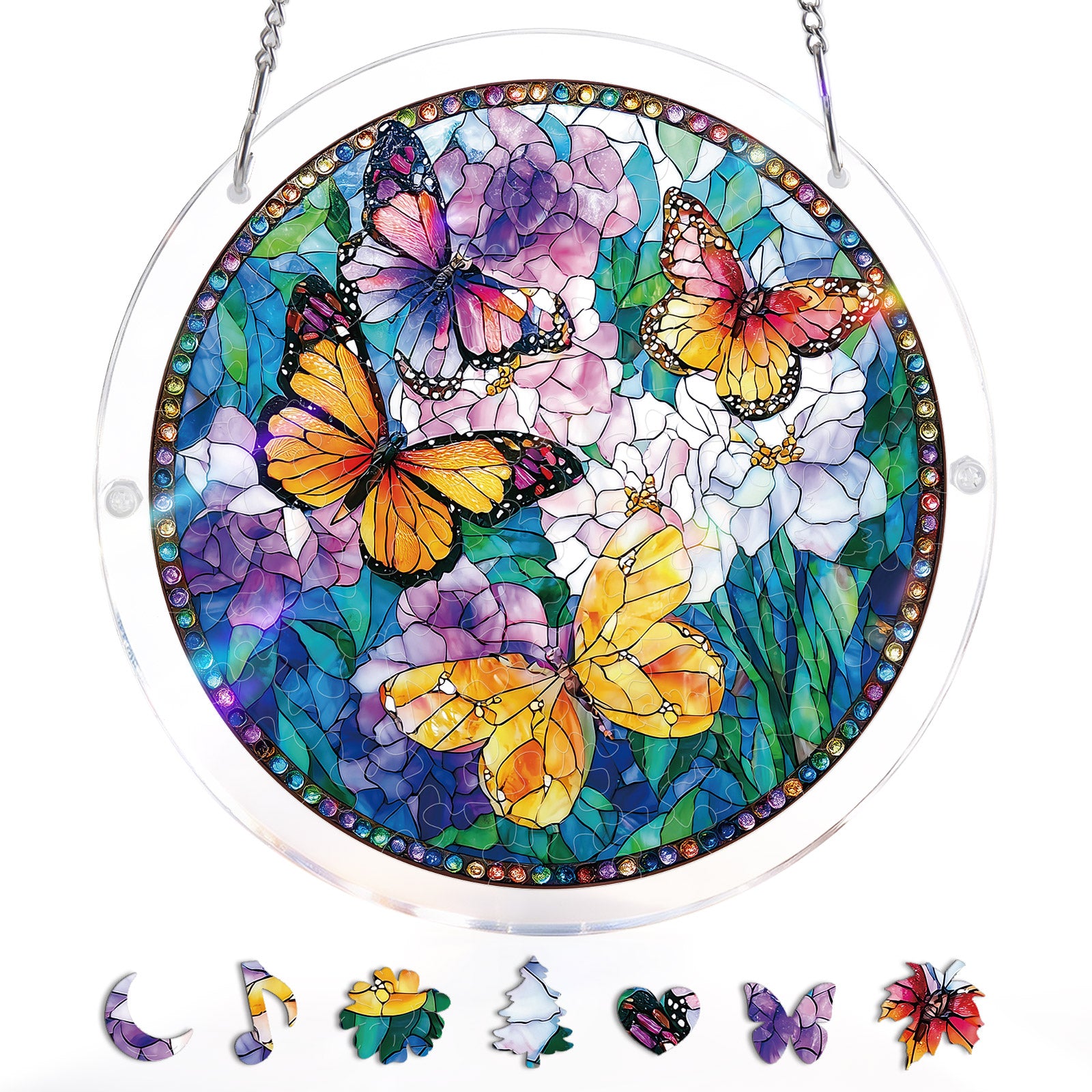 kaayee-suncatcher-puzzle-butterflies-in-bloom-acrylpuzzle-medium-20-8-cm image 4