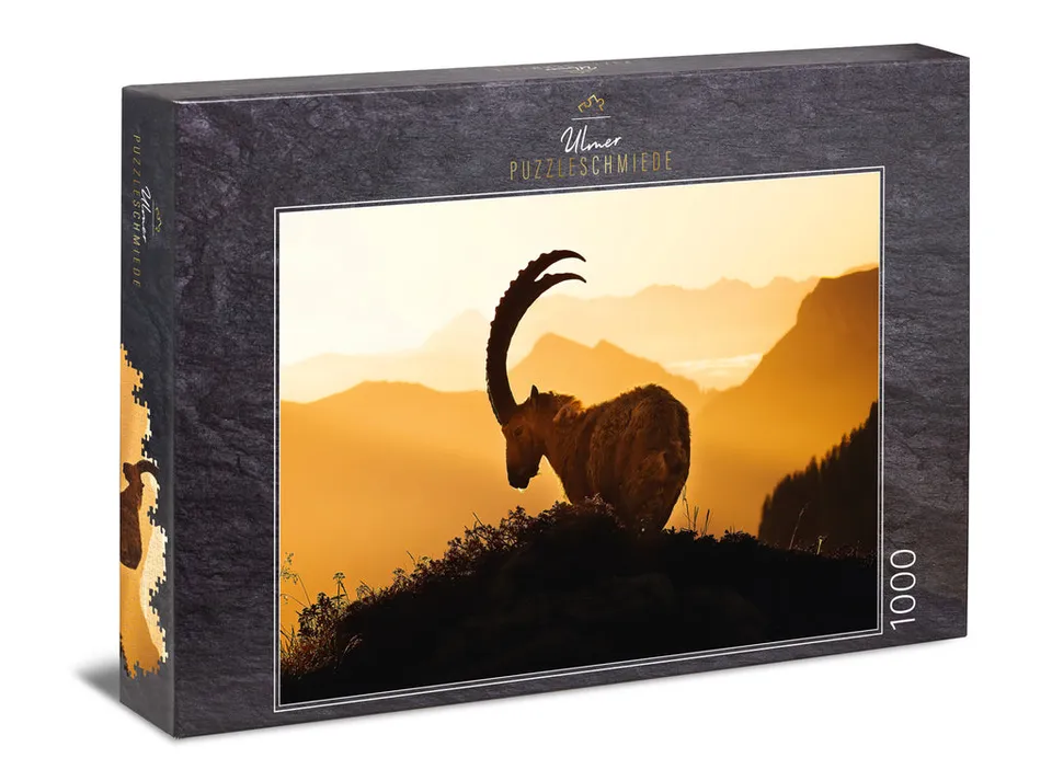 ulmer-puzzleschmiede-puzzle-1000-teile-k-nig-der-alpen-steinbock image 1