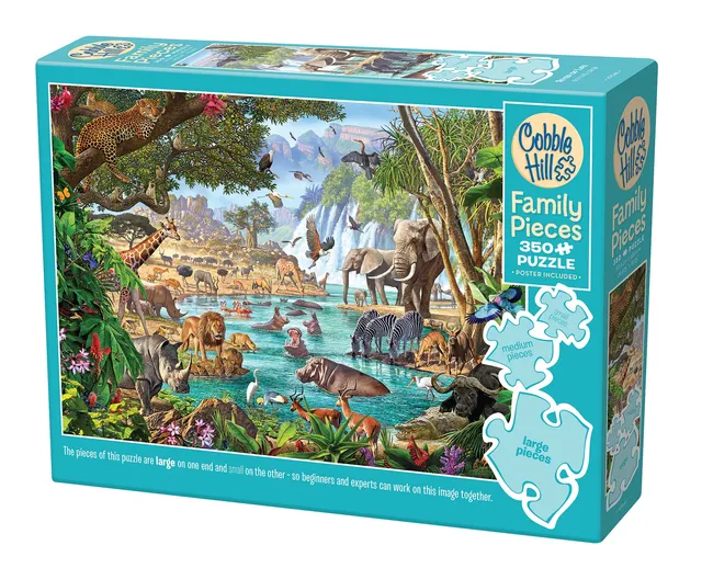 cobble-hill-river-of-life-familienpuzzle-350-teile-safari image 1
