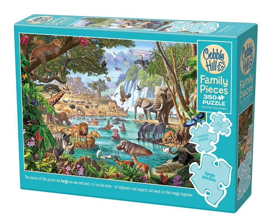 cobble-hill-river-of-life-familienpuzzle-350-teile-safari image 1