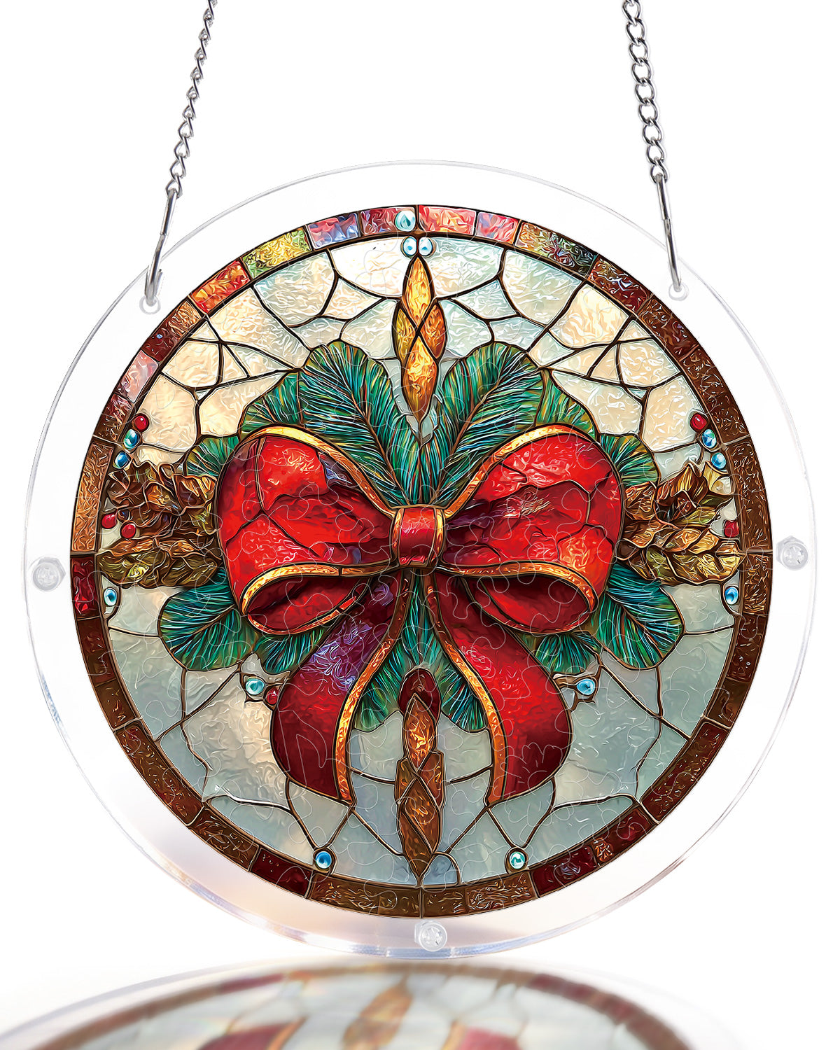 kaayee-suncatcher-puzzle-christmas-bow-fensterbild-small-18-8-cm image 1