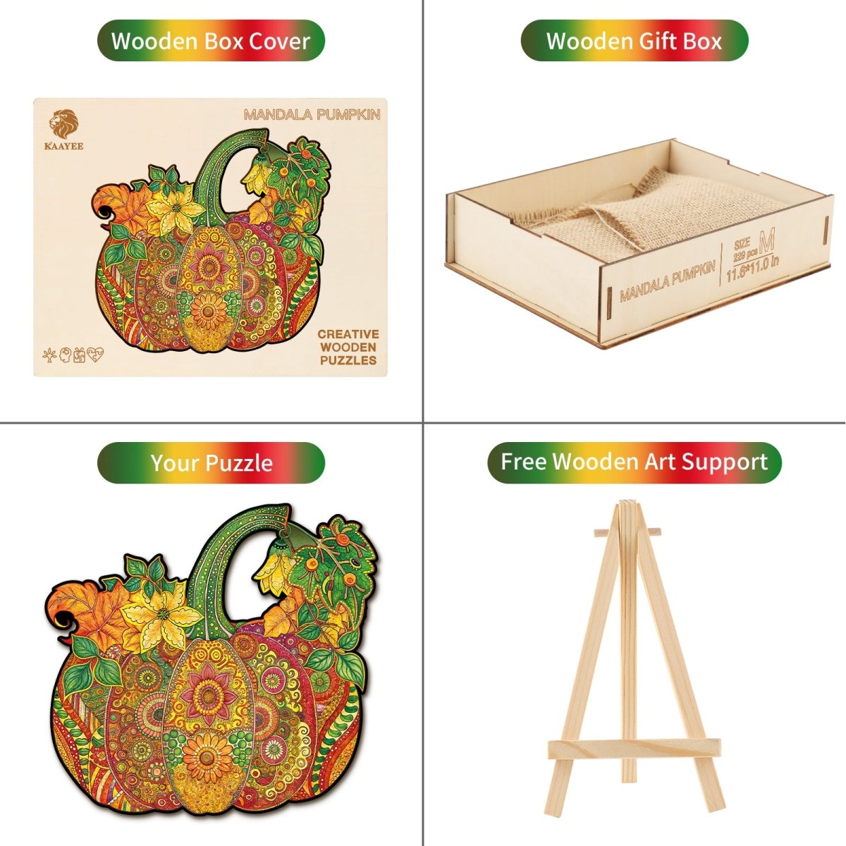 kaayee-wooden-puzzle-mandala-pumpkin-holzpuzzle-small-herbst image 3