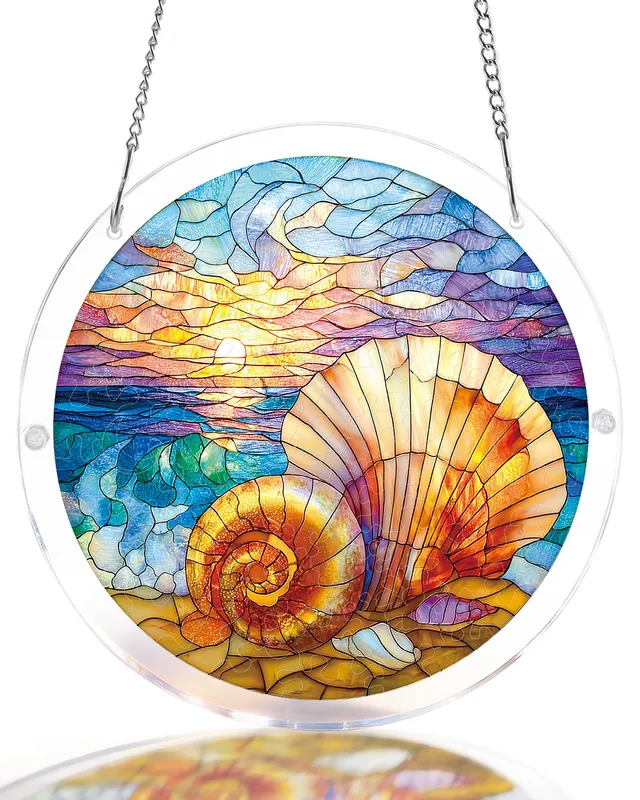 kaayee-suncatcher-puzzle-ocean-echo-shell-fensterdeko-muschel-acryl image 1