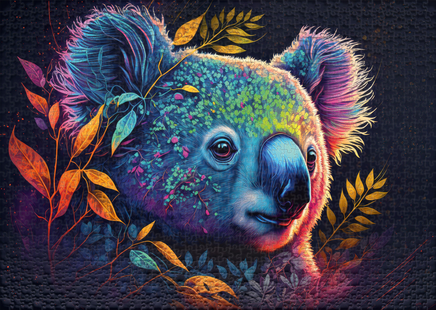 ulmer-puzzleschmiede-schmuckst-ck-koala-puzzle-1000-teile-bunt image 2
