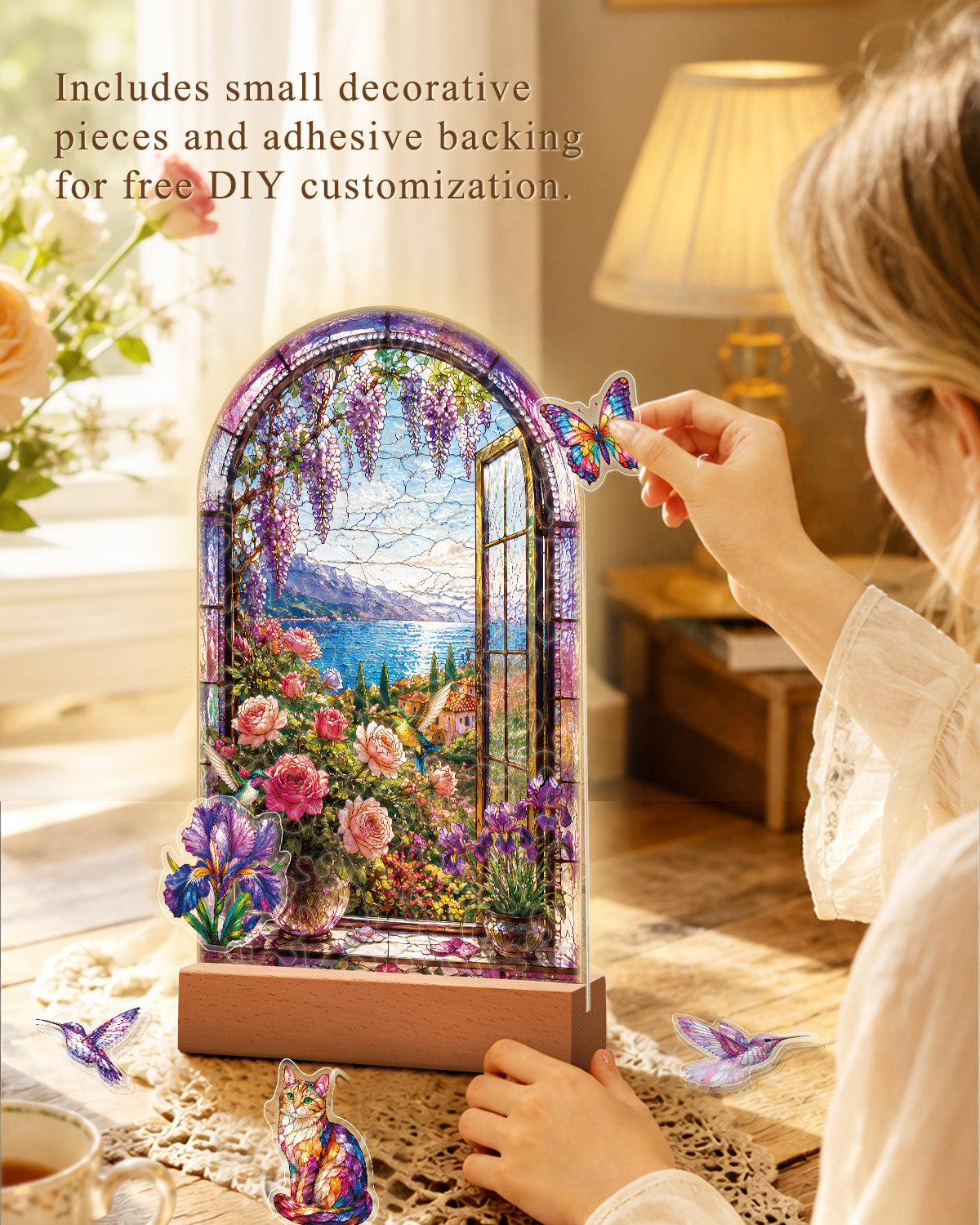 kaayee-violet-garden-retreat-nachtlicht-acryl-puzzle image 6