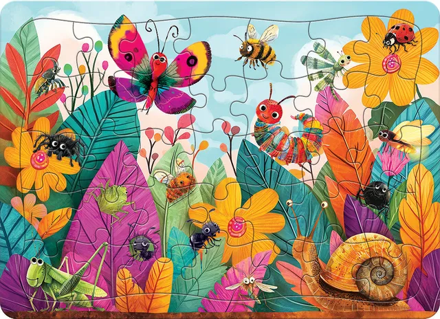 cobble-hill-tray-bugs-and-blossoms-rahmenpuzzle-35-teile image 1