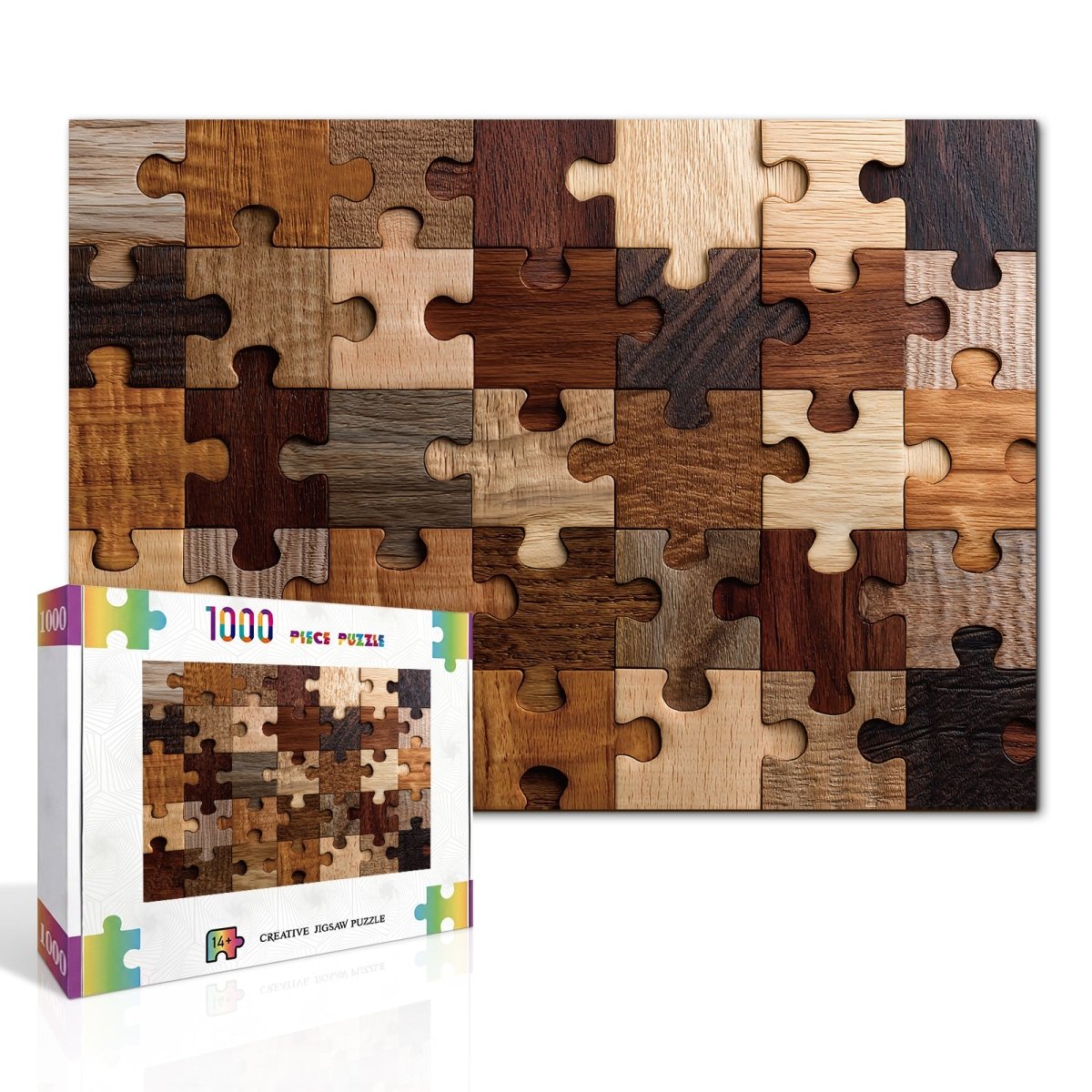 kaayee-1000-teile-puzzle-woodgrain-puzzle-eco-white-board image 2